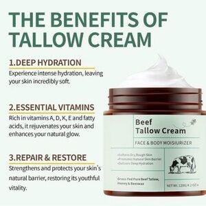 Beef Tallow Cream Face & Body Moisturizer